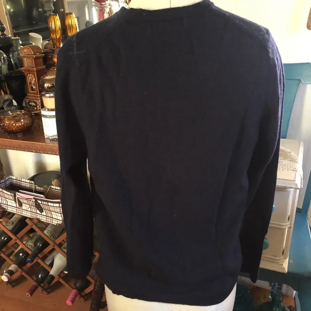 Blue Argyle Wool Sweater